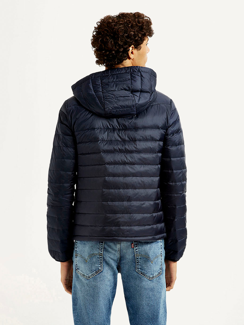 Men's Quilted Navy Puffer Jacket