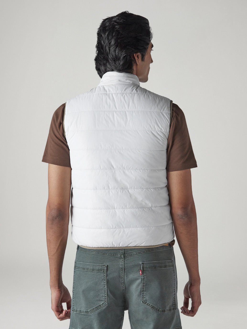 Men's Solid Slim Fit Reversible Puffer Jacket