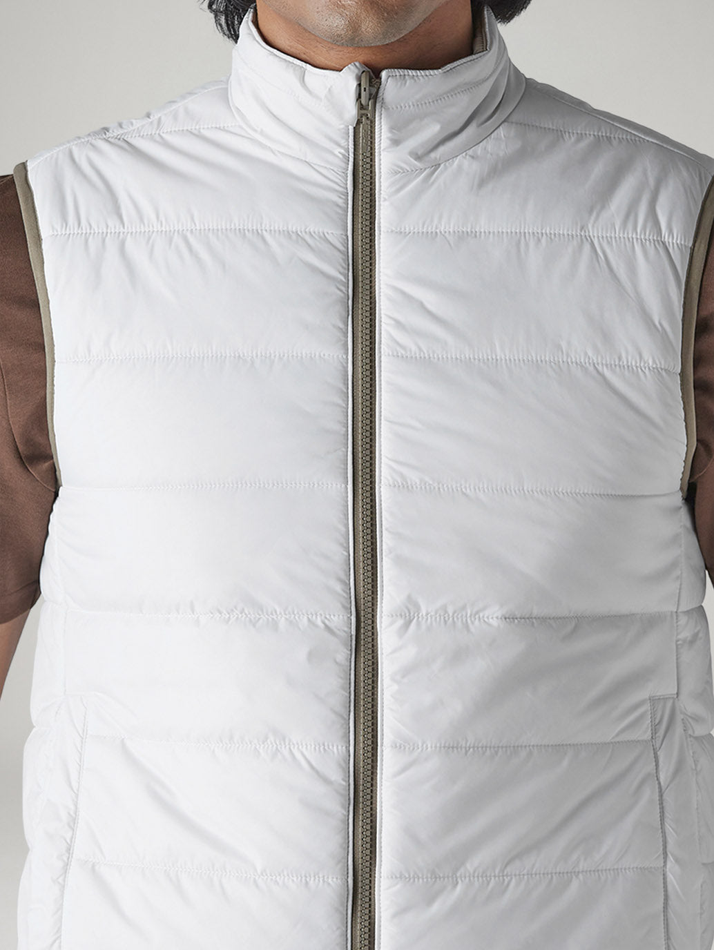 Men's Solid Slim Fit Reversible Puffer Jacket
