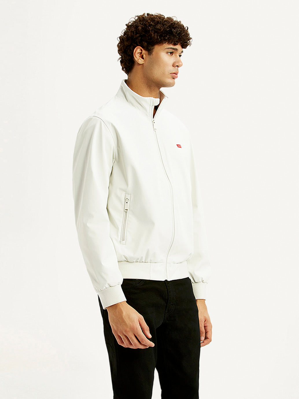 Men's Solid Off White Jacket
