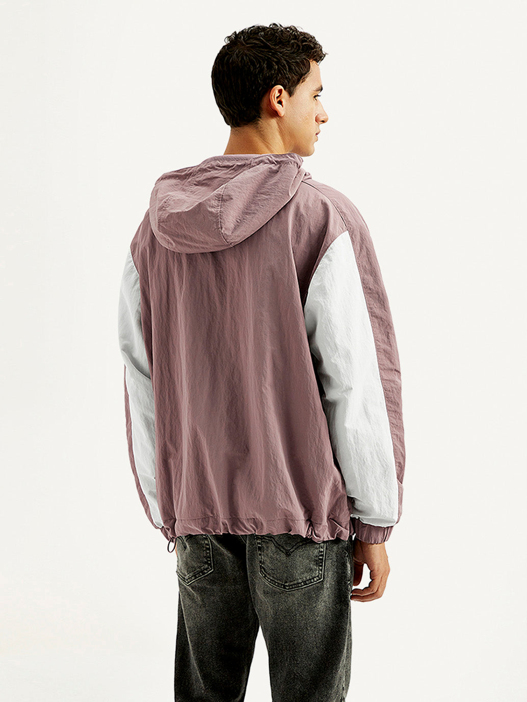 Men's Colorblock Mauve Windcheater Jacket