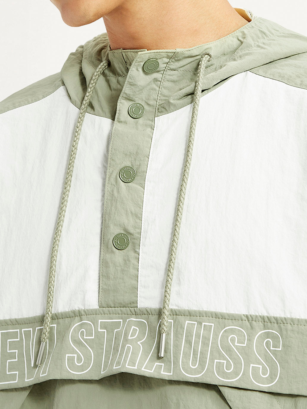 Men's Colorblock Green Windcheater Jacket