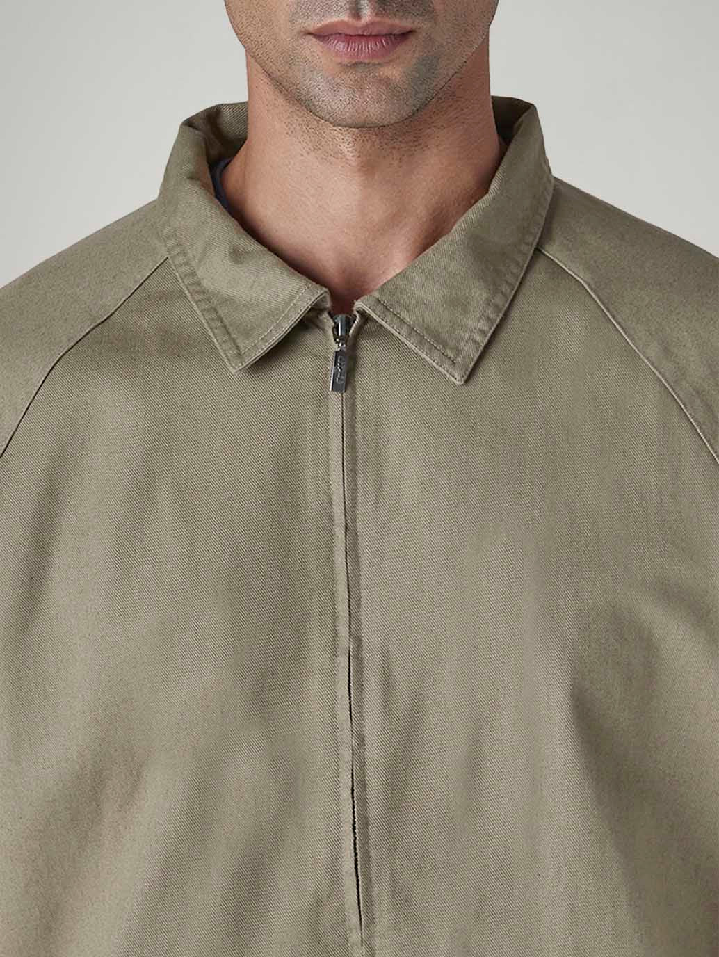 Men's Solid Khaki Jacket