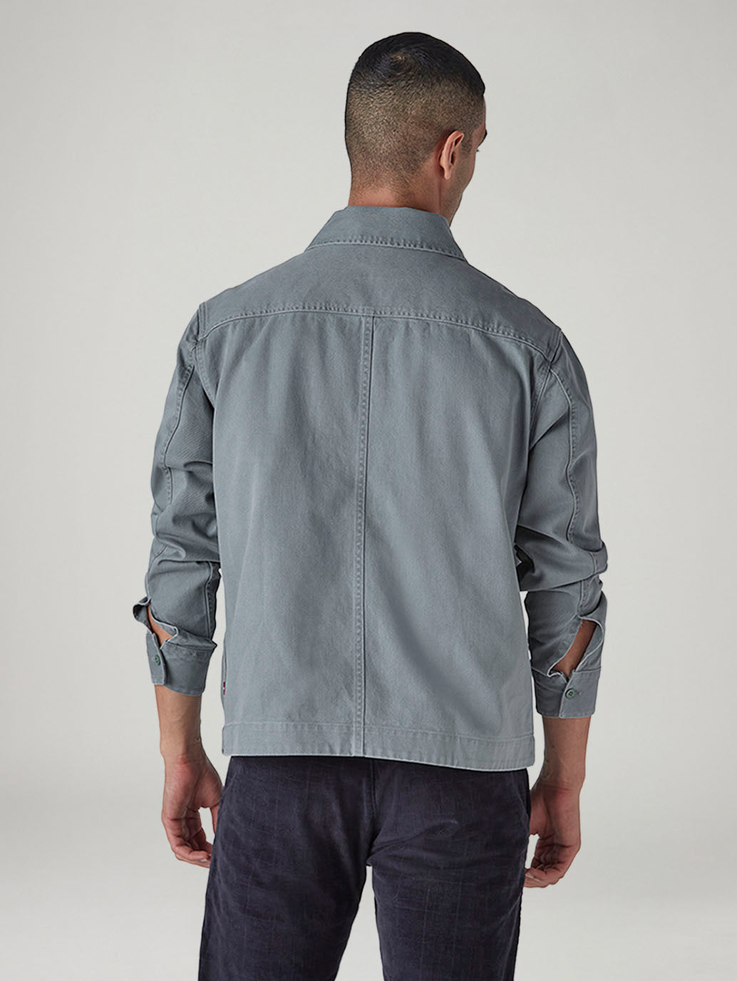 Men's Solid Grey Jacket