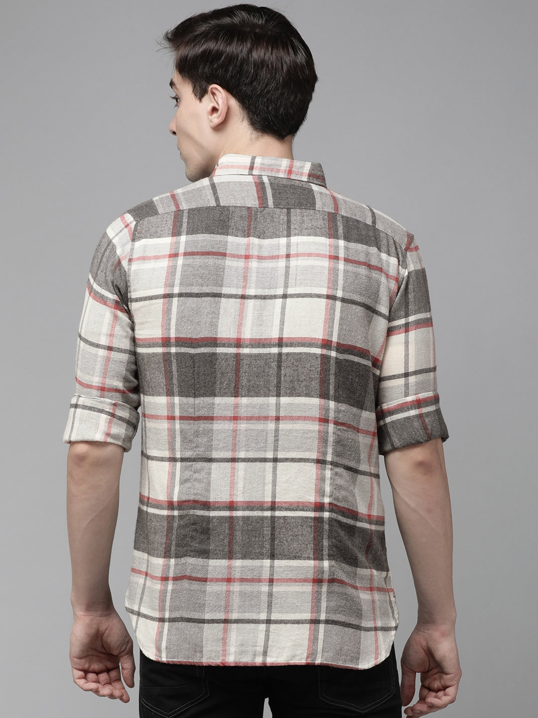 MEN'S GREY FLANNEL CASUAL SHIRT