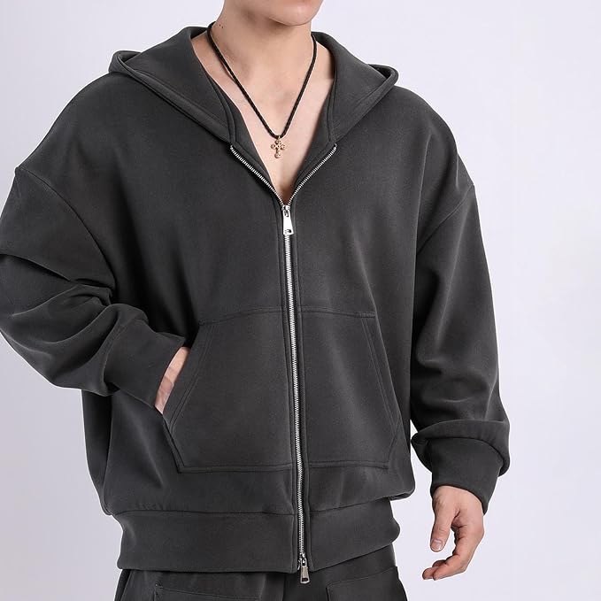 Sweat Jacket Men's Suede Jacket