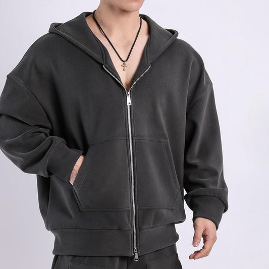 Sweat Jacket Men's Suede Jacket