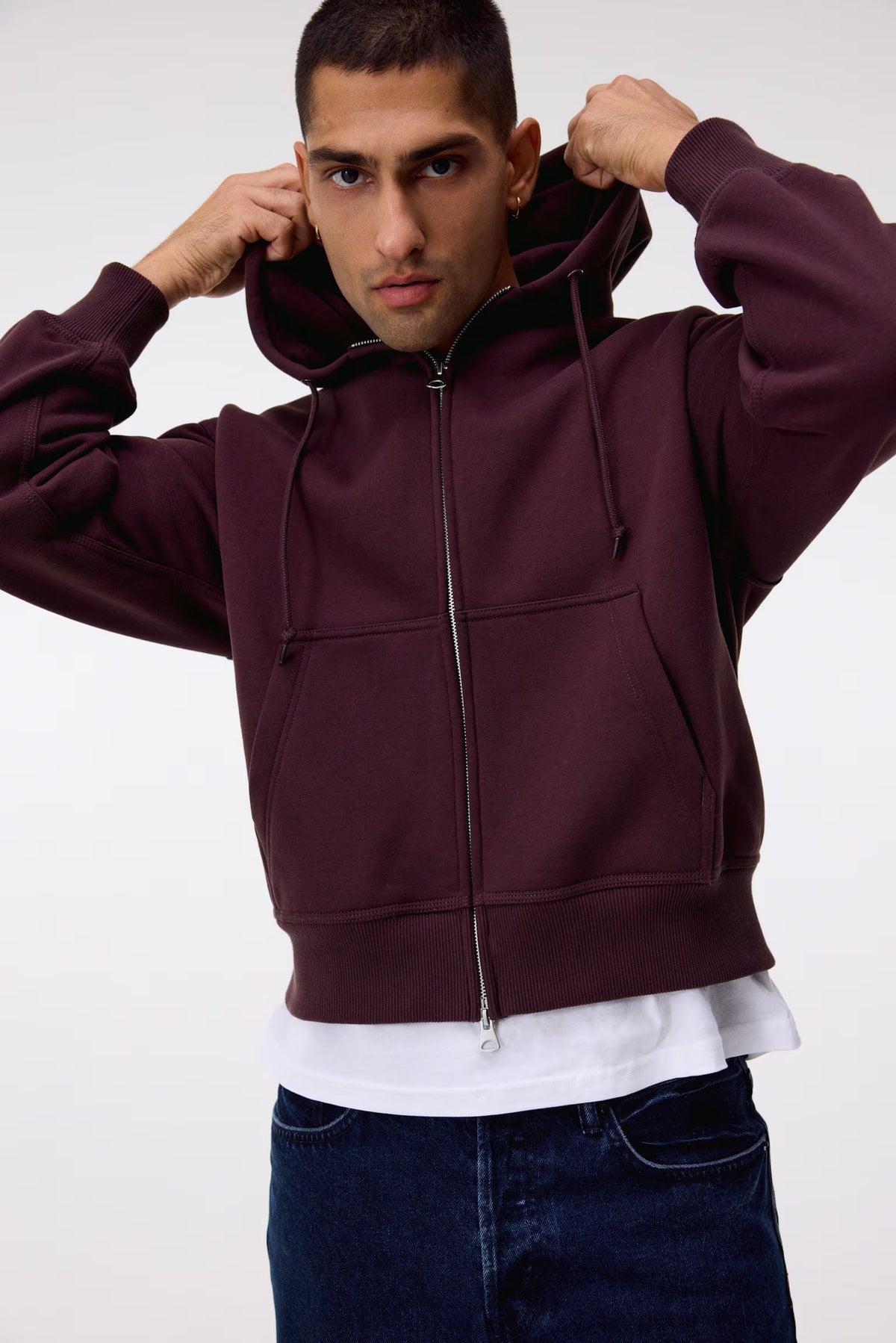 Oversized Fit Zip-through jacket