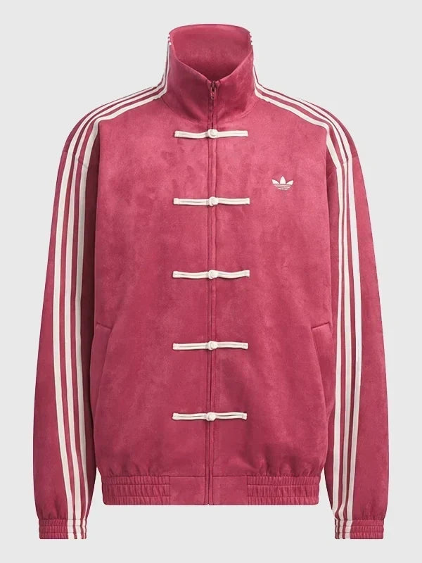 Pink Mandarin Collar Jacket