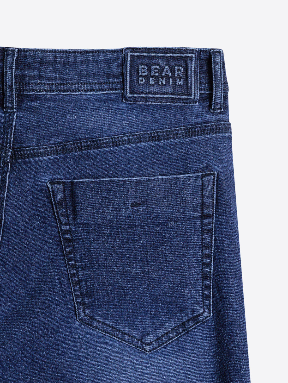 Mid Blue Mid-Rise Bootcut Jeans with Mid Fade