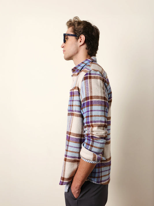 Multicolor Regular Fit Checked Flannel Casual Shirt