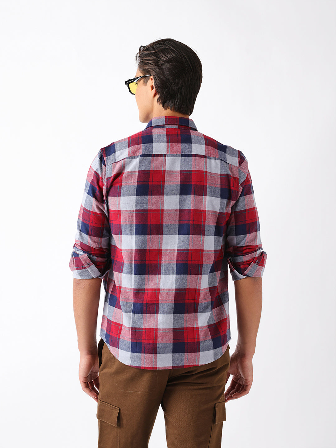 Multicolor Flannel Check Slim Fit Casual Shirt