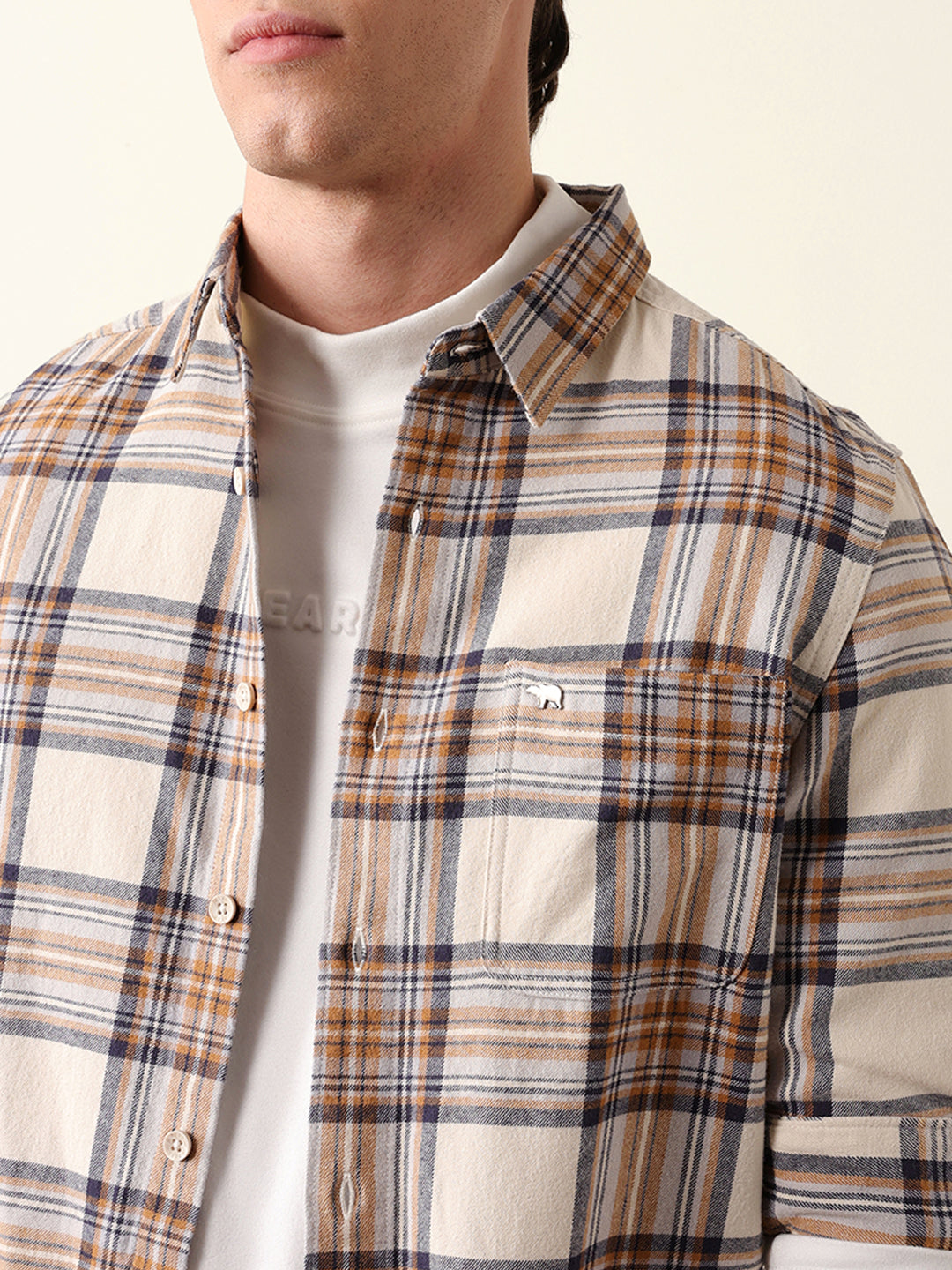 Multicolor Flannel Check Slim Fit Casual Shirt