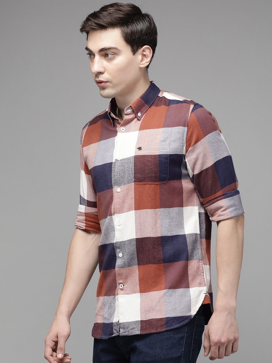 Men's Multi Checked Slim Fit Shirt