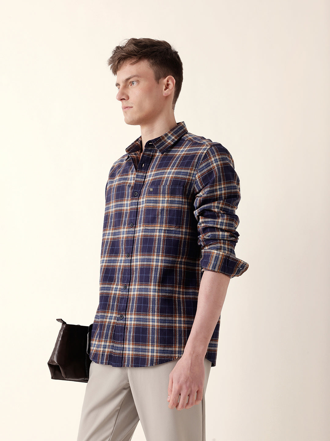 Multicolor Flannel Checked Regular Fit Casual Shirt