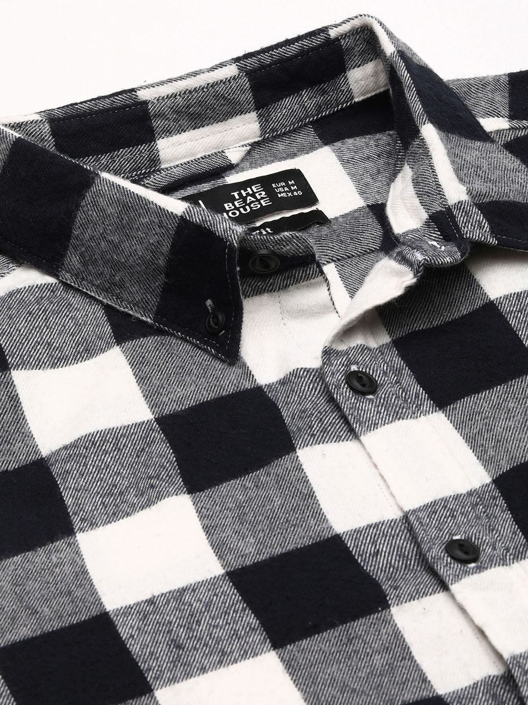 Men Slim Flannel Button-Down Casual Shirt