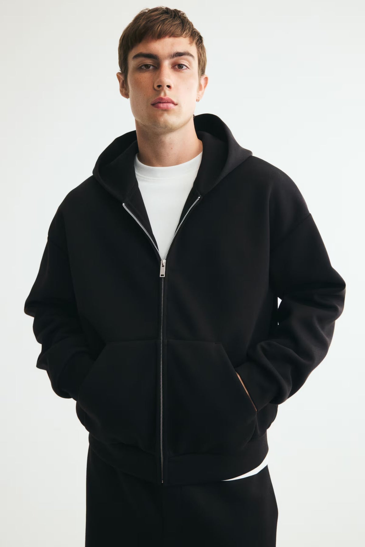 Oversized Fit Interlock Zip-through Jacket