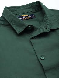 Men's Emerald Green Solid Formal Shirt | Premium Cotton Blend | Slim Fit | Full Sleeve