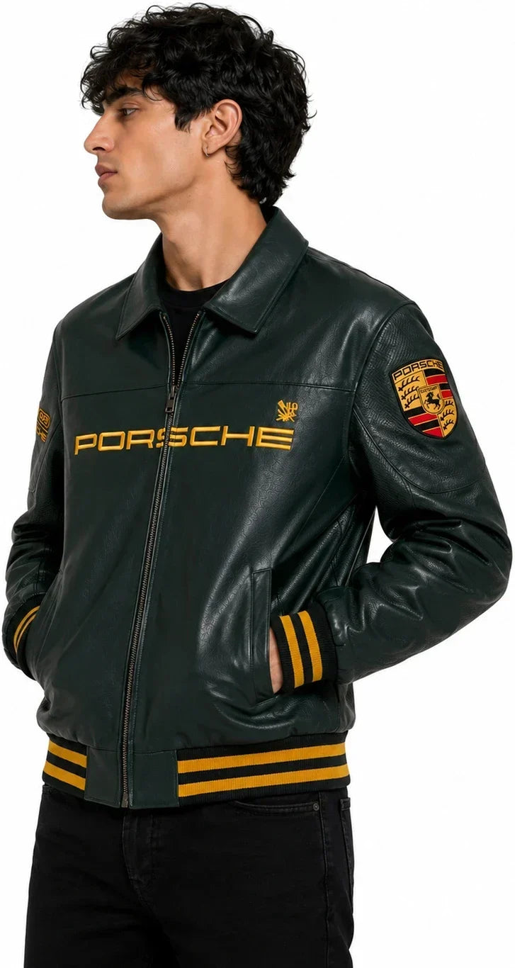 Men Printed Biker Jacket